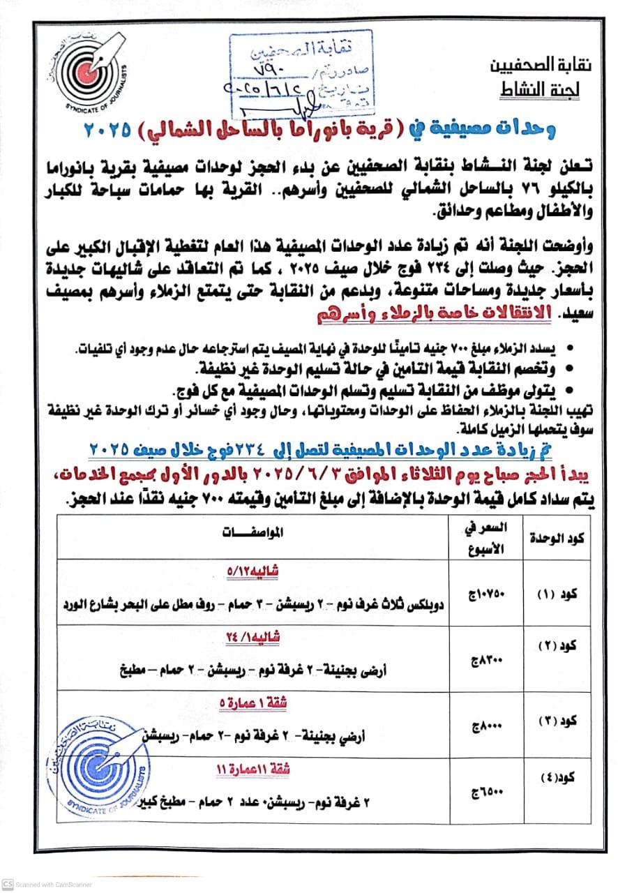 وحدات مصيفية في (قرية بانوراما بالساحل الشمالي) 2025 - Cover Image